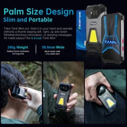 Unihertz 8849 Tank Mini1 Rugged Mini Phone 4.3" Display Android 13, Helio G99 Octa Core, 16GB 256GB, 100MP Cameras, 5800mAh,IP68