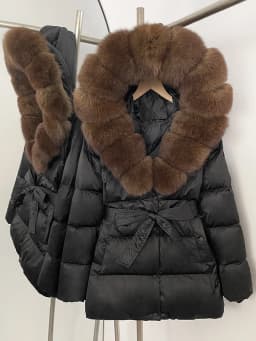 OFTBUY Winter 90% Duck Down Jacket Women Luxury Large Natural Silver Fox Fur Hooded Thick Warm Female Parkas Waterproof