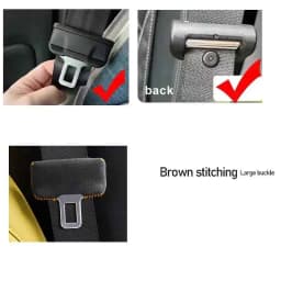 Universal Car Seat Belt Buckle Clip Protector Leather Interior Button Case Anti-Scratch Cover Safety Accessories