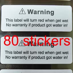 Water Sensitive Sticker Turn Red When Got Wet Device Potential Damage Indicator Warranty Void Instruction Liquid Sensor Label