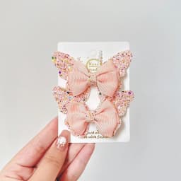 RAINBOW BOWS 3.15'' Glitter Butterfly Hair Clips for Women Girls Hairpins Children Cute Barrettes Kids Head Accessories 2Pcs/lot