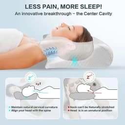 2026 NEW Butterfly-shaped comfortable pillow, soft memory foam pillow, neck support, neck pain relief, neck pillow