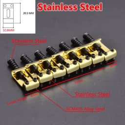 1 Set 10.5MM/10.8MM/11.3MM Stainless Steel / Titanium Alloy (TC4) Electric Guitar Bridge Saddle for Fende.r ST