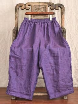 Artistic High-End Hemp Wide Leg Pants Women's Thin Casual Harlan Loose Cotton Linen Nine Point Pants Comfortable Straight Cut
