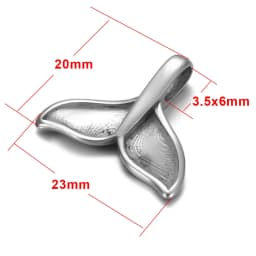 Stainless Steel Charms Fishtail Hole 5mm 4mm for Jewelry Making Accessories Bracelet Hook DIY Necklace Clasps Findings