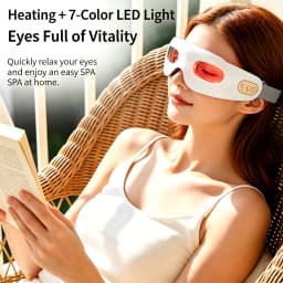 Eye Massager 7 Color LED Red light Remove Eye Bags Dark Circles Puffiness Hot Compress Eye Relieve Eye Fatigue Home Use