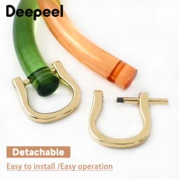 1/2/4Pcs U-shaped Acrylic Transparent Bag Handle Plastic Purse Frame Kiss Clasp Women Handbag Woven-bag Replace Bags Accessories