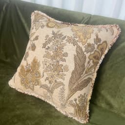Vintage Classic Soft Heavy Chenille Beige Stripe Pipping Square Pillow Case Sofa Cushion Cover 45 X 45 cm 1 Piece Pack