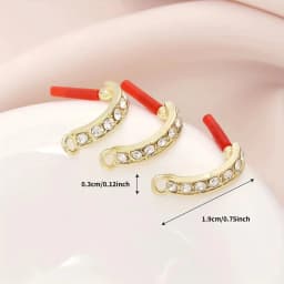 10pcs Pearl Stud Earrings Settings Handmade Roun Hollow Love Heart Earrings Connectors for DIY Jewelry Making Findings