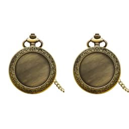 Vintage Bronze Creative Texture Fashion Accessory Fine Chain Quartz Pocket Watch Unisex Student Gift