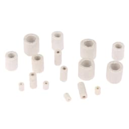 100Pcs Single Bore Ceramic Tube High Temperature Resistant Insulating Pipe Electronic Wire Bundle Porcelain Bushing 1/2/4/6mm
