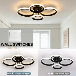 LED Ceiling Lights 48w Modern Chandelier Three Colors Lamp Minimalist Lamps For Bedroom Light Surface Installation Dining Room