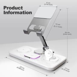 7-in-1 Wireless Charger Station 15W Fast Charging Type C Port Multi-Function Devices for iPhone 17 16 15 14 Samsung Airpods iPad