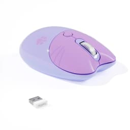 MOFii 1 Piece Dual-Mode Wireless Mouse, Gradient Cat Shape Cute Mouse, Bluetooth & 2.4G Silent Office Mouse,Battery Not Include
