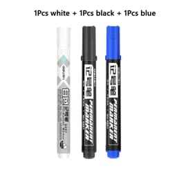 3/6 Pcs/set Deli Permanent Art Markers Pens Waterproof Oil Based Paint Markers for Rock Wood Fabric Plastic Canvas Glass Canvas