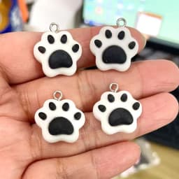10pcs 20*22mm Mini Cartoon Cat Paw Charms For DIY Decoration Earrings Necklace Fashion Jewelry Accessories