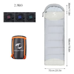 Heated Down Cotton Sleeping Bags USB Power Supply Backpacking Lightweight Waterproof Gear Equipment for Outdoor Travel Hiking