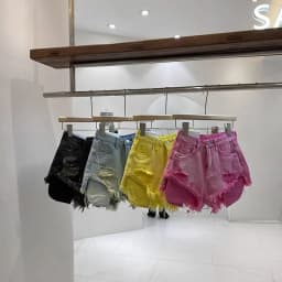 2026 New Ripped Rough Edge Design High Waist Denim Shorts Wide Leg Shorts Women