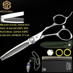 Professional Barber Scissors VG10 Steel 6.2 Inch 3D Carved Handle High-End Salon Hairdressing Sharp And Durable Cutting Tools