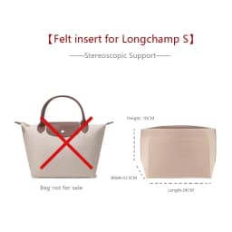 Bag Organizer Insert For Longchamp Mini Dupont Paper Bag Insert Storage Lightweight Bag Support Waterproof Bag Accessory