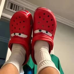Lightning McQueen Pixar Red Slippers Outdoor Beach Anti Slip Sandals Closed Finger Picking Shoes Disney Home Casual Slipper Gift