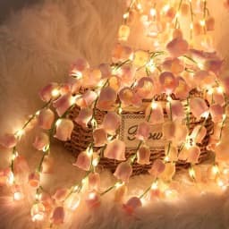 1/5/PC LED Deco Light Sring Artificial Lily of the Valley Flower Wedding Party Home Backdrop Romantic Party Decor Holiday Lamp