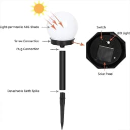 3-12Pack Solar Powered LED Bulb Lamp Energy Light Waterproof Outdoor Garden Decoration Ball Lights Lawn Yard Pathway Lamp