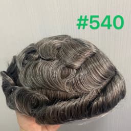VERSALITE- Mono with Swiss Lace Front Toupee Men Breathable Male Hair Prosthesis Natural Human Hair Replacement System Men's Wig