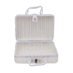 1 Pcs Rattan Baskets Picnic Storage Basket Wicker Suitcase With Hand Gift Box Woven Cosmetic Storage Box Organization Storage