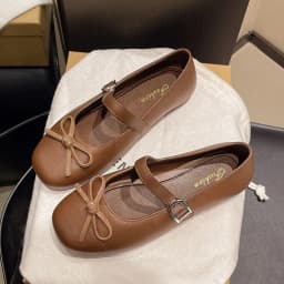 Sweet Women's Pearl Bow Tie Sandals Versatile Comfortable Low Heel Toe-covering Slippers Non-slip Soft Flat Summer Dresses Flats