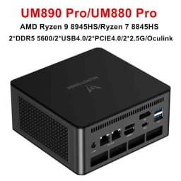 MINISFORUM OCuLink Gaming Mini PC UM890 UM880 Pro AMD Ryzen 9 8945HS R7 8845HS 2*USB4 2*DDR5 2*PCIE4 Windows 11 Computer WiFi6E