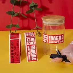 150pcs Fragile Stickers Roll Fragile or Bend Handle with Care 2.5cm*7cm Shipping Label Packaging Remind Labels Thank You Sticker