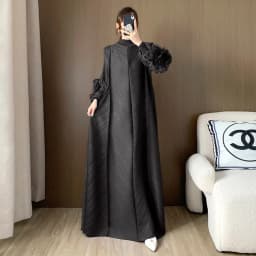 Miyake Pleated Heavy Industry Flower Disc Geometric Pleated Dress Versatile Age-reducing Mother Outfit 2025 for Women