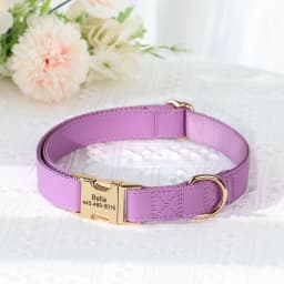 Personalized PU Leather Dog Collar Free Engraved Pet Collars Customized ID Name Necklace For Small Medium Large Dogs 9 Colors