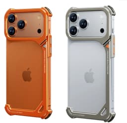 Eary 9-Shaped Phone Case for iPhone 18 17 Pro Max for Magsafe With 90° Lens Holder Stand Metal Frameless Bumper Anti-Drop Shells