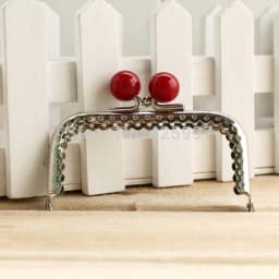 8PCS Super Cute 8.5CM Silver Lace Candy Bead Metal Purse Frame Kiss Clasp Bag accessory