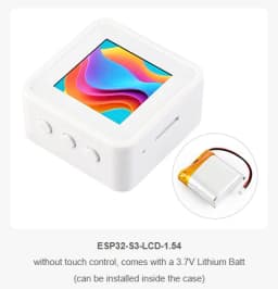 ESP32-S3 1.54inch LCD Display Development Board,240×240 Resolution,262K Color, Supports Dual Microphones, 2.4GHz Wi-Fi And BLE 5