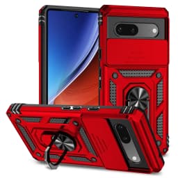 Shockproof Hybrid Dual Layer Magnetic Metal Ring stand Case For Google Pixel 9 8 7 Pro 6 6A 7A Slide Camera Lens Protetion Cover
