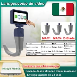 3.5' HD Touch Screen Anesthesia Digital Video Laryngoscope 6 Sizes Reusable Sterilizable Blades Optional
