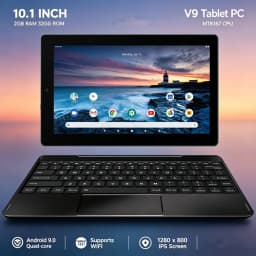 10.1 INCH T10 Android 9.0 Tablet PC 2GB RAM 32GB ROM V9 CPU MT8167 Quad Core Resolution Dual Camera Battery 5000mA