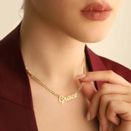 Stainless Steel Cuban Chain Customized Name Necklaces For Women Men Fashion Jewelry Personalized Nameplate Pendant Necklace