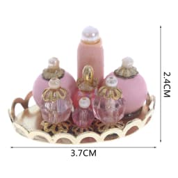 1Set 1/12 Scale Dollhouse Miniature Vintage style Bathroom Accessory Rose Floral Ceramic Dollhouse Furniture Accessories