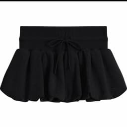 Women's Spring Fall Drawstring High Waist Puffy Bubble Mini Skirt - Flattering A-line Skirt for Slim Waist & Legs
