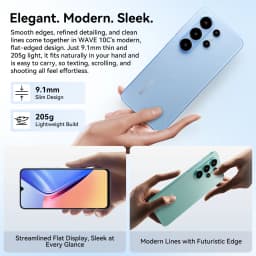 Blackview Wave 10C Smartphone, 6.88 Inch HD+ IPS Screen,4GB RAM+32GB ROM, Ultra Thin 9.1mm Lightweight 205g Mobile Phone, 32MP Main Camera, 1080P FHD Video Recording, 5000mAh Large Capacity Battery, Doke AI 2.0, Free TPU Protective Case