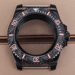 PVD Black NH35 40mm Men's Watch Case Sapphire For SUB Seiko NH35 NH36 NH38 NH34 Miyota 8215 ETA 2824 Movement Yacht-Master 20ATM