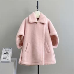 Young Style Lamb Fur Coat Max Camel down Teddy Cloak Outerwear Korean Version Long Sleeve Batwing Shape Wool Leather Jacket