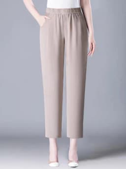 Ice Silk Cotton Linen Harem Pants Women's Summer Thin High Waist ular Carrot Casual Dad Pants 2025 Color Women's Pants
