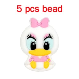 5pcs Silicone Cartoon Beads Pacifier Chain Baby DIY Care Pacify Accessory Adornment