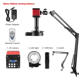 Yizhan 2K/4K HD Digital Microscope For Soldering HDMI USB VGA Camera 215X 180X 150X 130X Zoom Lens IMX415 IMX327 IMX678 Sensor