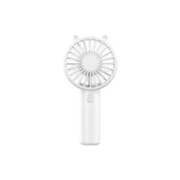 Handheld Fan Portable USB Rechargeable Fans Desk with Base Small Makeup Eyelash Cooler Women Girls Outdoor Office White